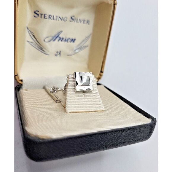 Vintage Sterling Silver Anson Button Hole Clip
